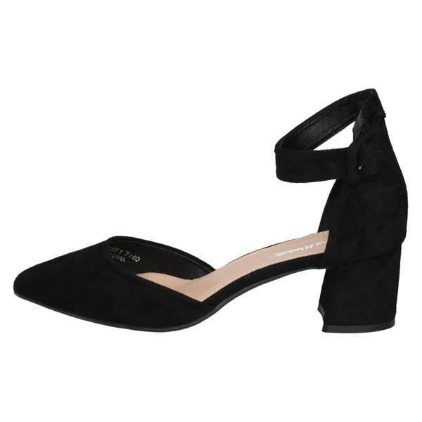 Anne Michelle Ladies Anne Michelle Block Heel Closed Pointed Toe Court Shoes F90125