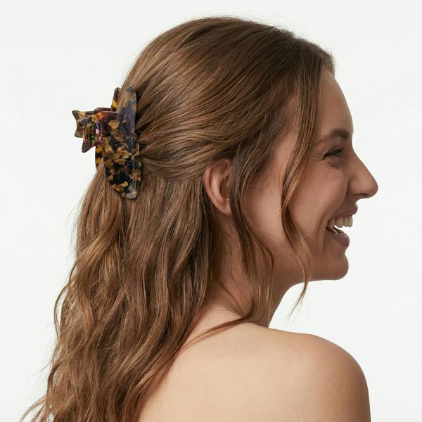 Gold Trip Tortoiseshell Cat Claw Clip