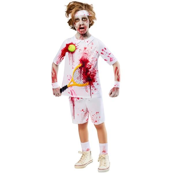 Bristol Novelty Boys Rotter Federer Zombie Costume Set - White/Red - 