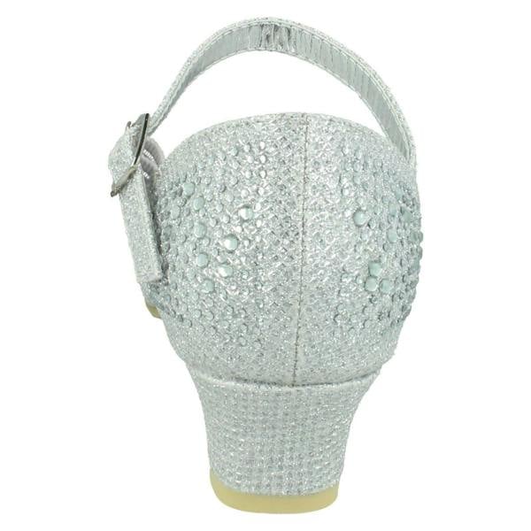 Spot On Girls Spot On Buckle Ankle Strap Glitter Shoes H3084