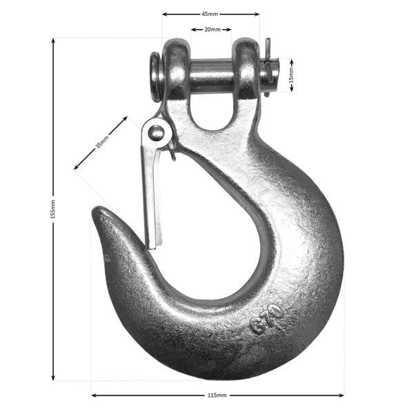 Winchmax 15,000lb (6,804kg) Hydraulic Winch 25m x 12mm Steel Rope 1/2 inch Clevis Hook 24V Control System