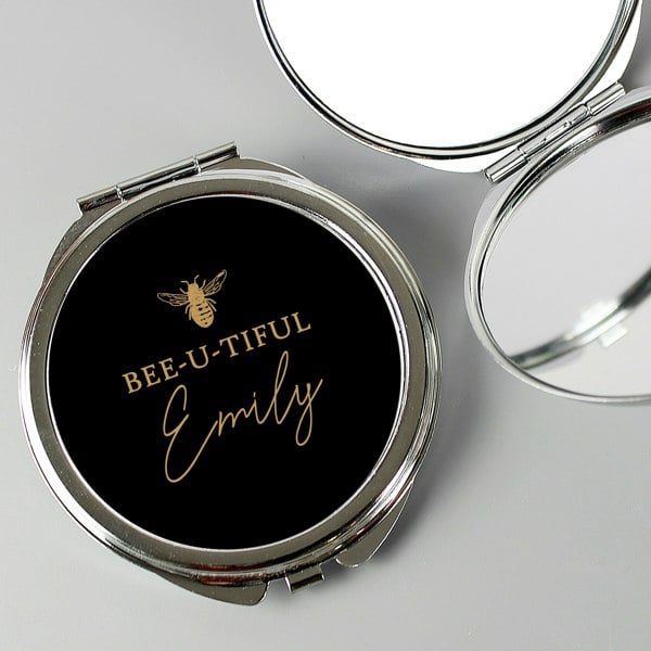 Personalised Memento Company Personalised Bee-u-tiful Compact Mirror