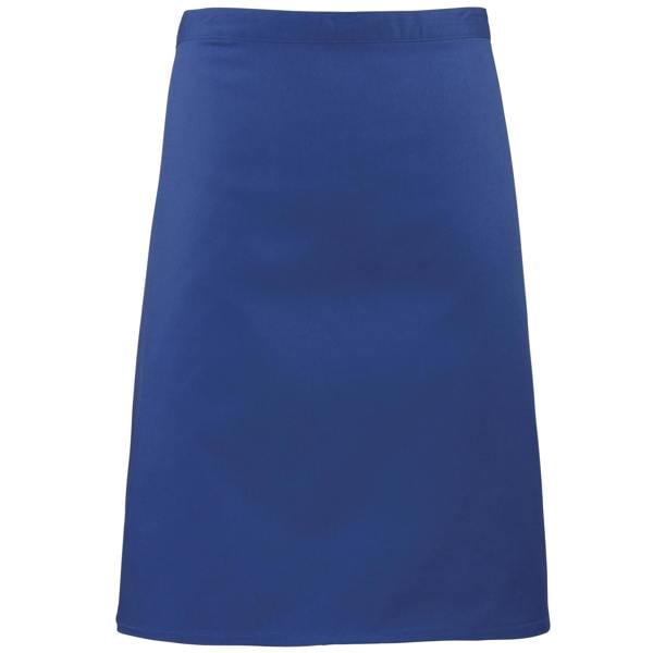 Premier Ladies/Womens Mid-Length Apron (Pack of 2) - Royal