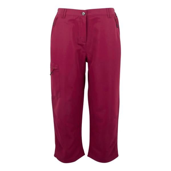 Regatta Womens/Ladies Chaska III Walking Capri Cropped Trousers - Beaujolais