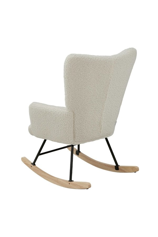 Living and Home Tufted Upholstered Rocking Chair with Pocket