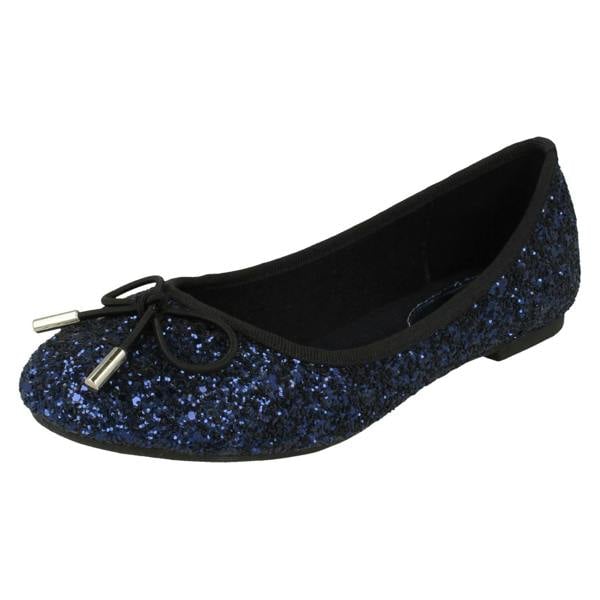 Anne Michelle Ladies Anne Michelle Glittery Ballerina Shoes