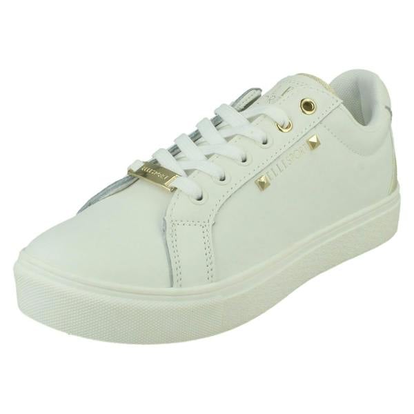 Elle Sport Ladies Elle Sport Leather Lace- up Trainers F7376
