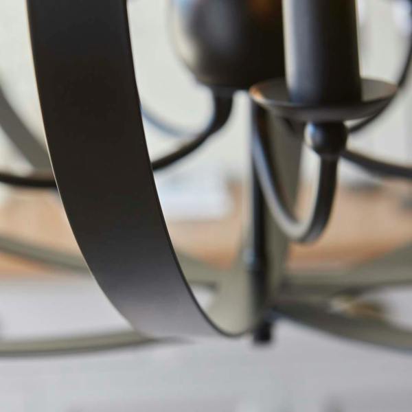 Pagazzi Lighting Midnight 5 Light Matte Black Pendant Ceiling Light