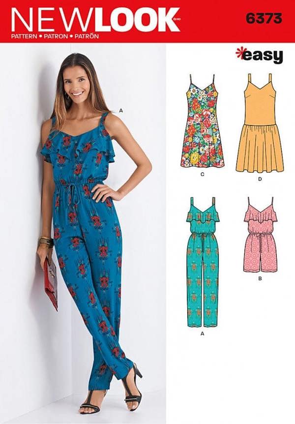 New Look Sewing Pattern 6373, Dresses, Jumpsuits for Women, A (8-10-12-14-16-18-20) - Easy