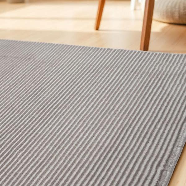 Hanse Home Perles Shortpile Cream Rug Dolomite – Modern Striped