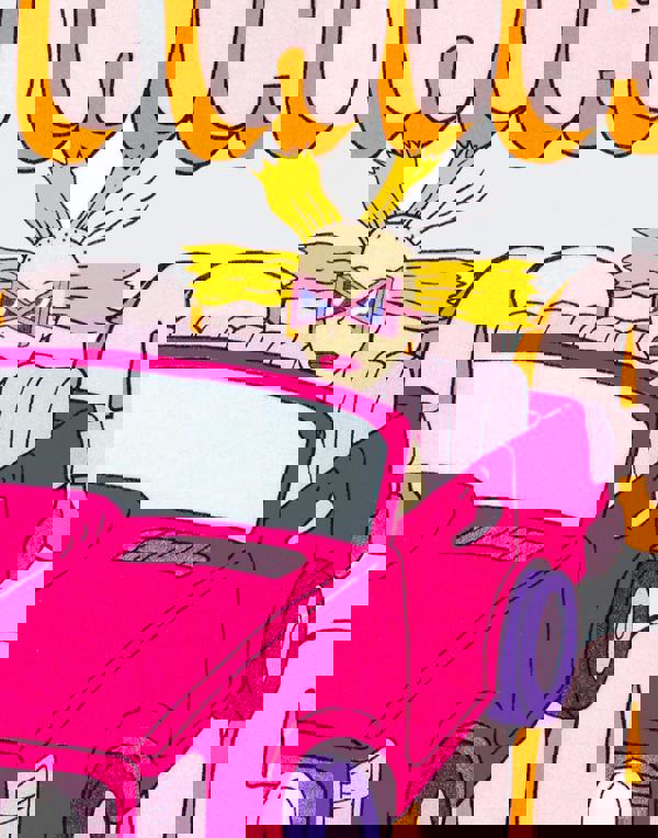 Rugrats Womens White Cynthia Car Short Sleeved T-Shirt