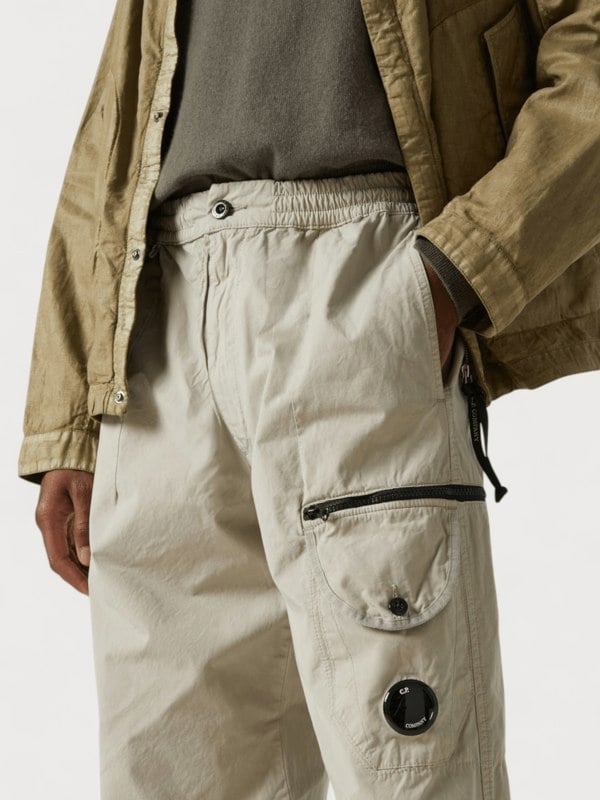 C.P Company Lens Cotton Cargo Pants Beige - Supplied FashionC.P Company
