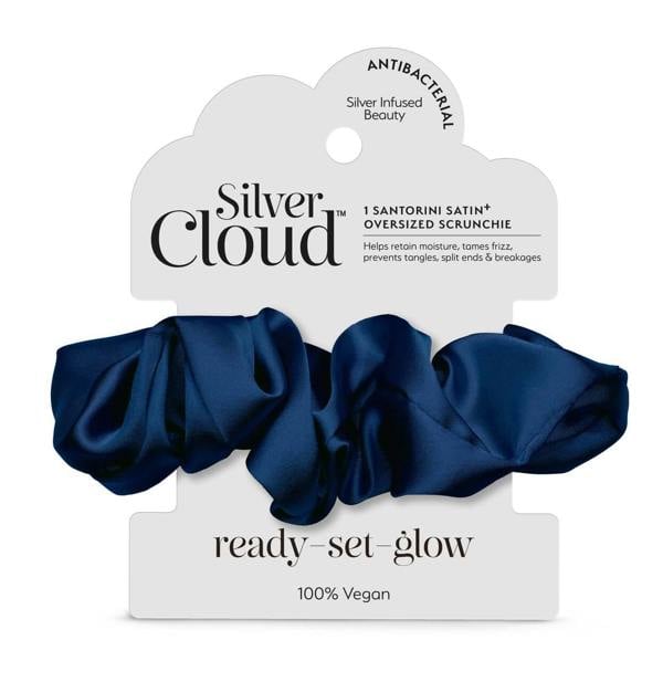 Silver Cloud Beauty Silver Cloud Satin+ Oversized Scrunchie Santorini Navy