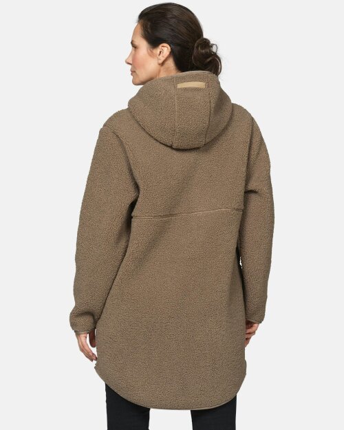 Ilse Jacobsen Bonded Pile Womens Hooded Jacket - Greige 105
