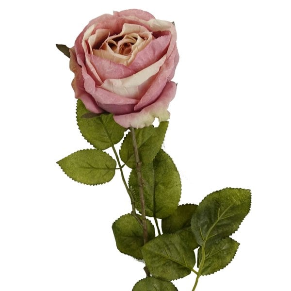 Leaf Pack of 6 x 70cm Artificial Light Pink Rose