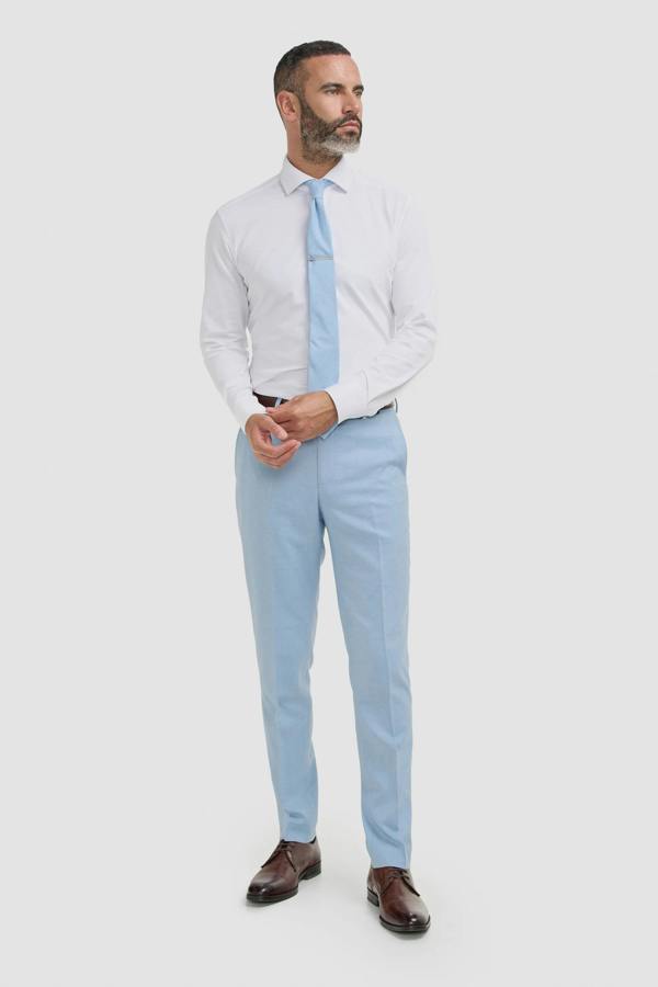 House of Cavani Malibu - Men's Sky Blue Textured 3 Piece Suit