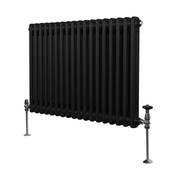 Monstershop Traditional 2 Column Radiator - 600 x 832mm - Black