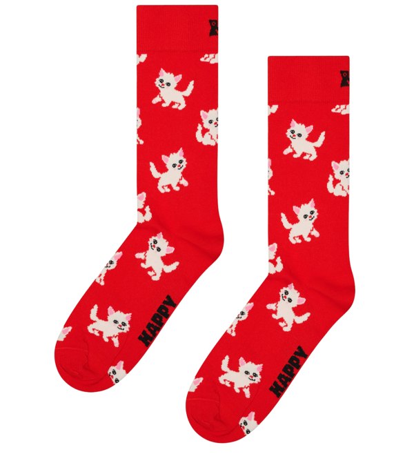 Happy Socks Kitten Socks, Red