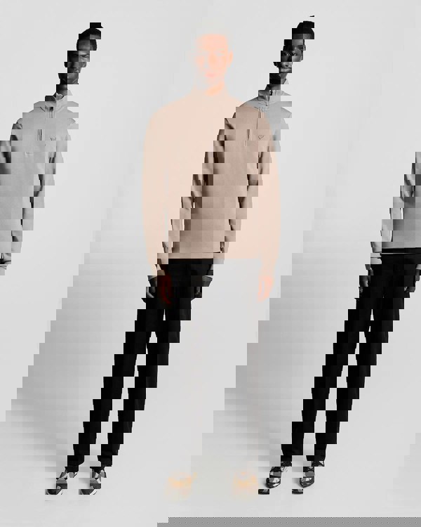 Lyle & Scott Superfine Quarter Zip Sweatshirt - X893 Fife