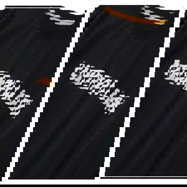 Caterpillar Mens Logo Midweight Crew Neck Jumper - Black