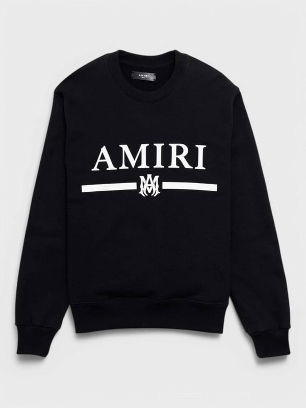 Ma Bar Applique Logo Crew Black - Supplied FashionAmiri