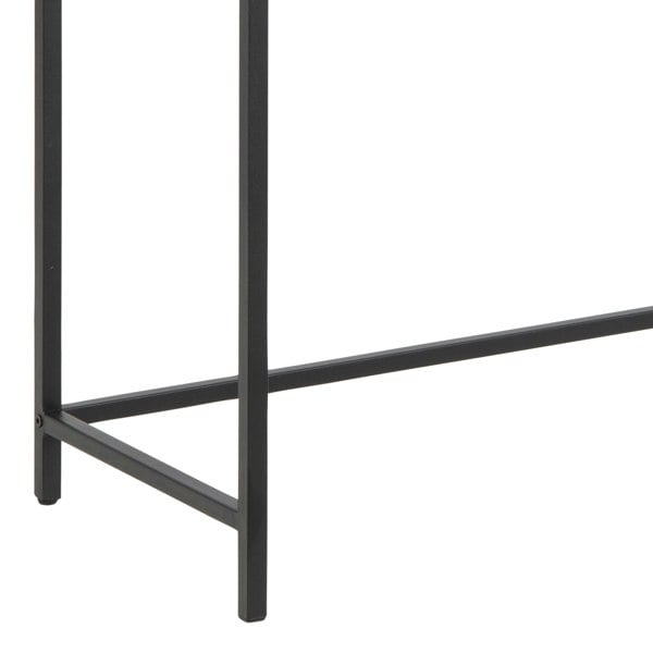 Furniture To Go Seaford Black Metal Console Table With Oak Top