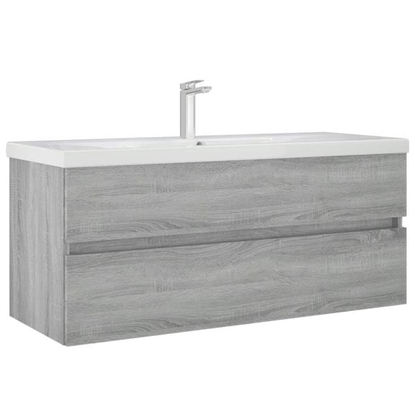 Berkfield Sink Cabinet Grey Sonoma 100x38.5x45 cm Engineered Wood