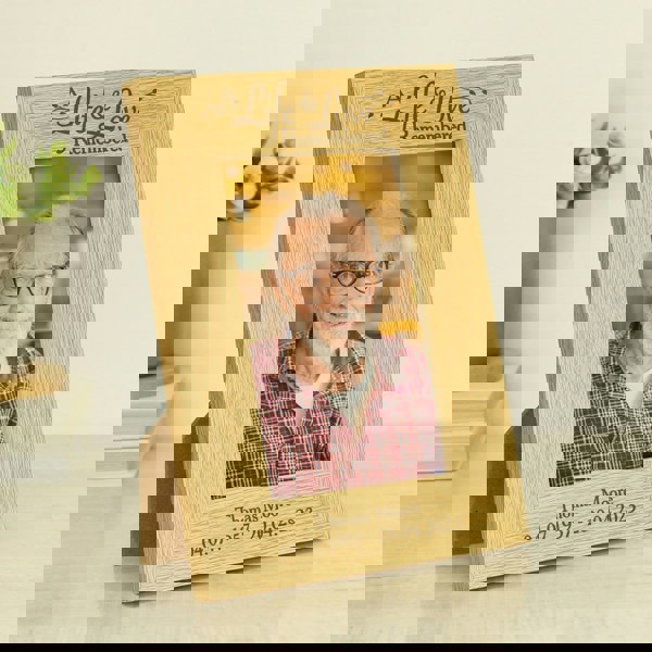 Personalised Memento Company Personalised Memorial 6x4 Wooden Photo Frame