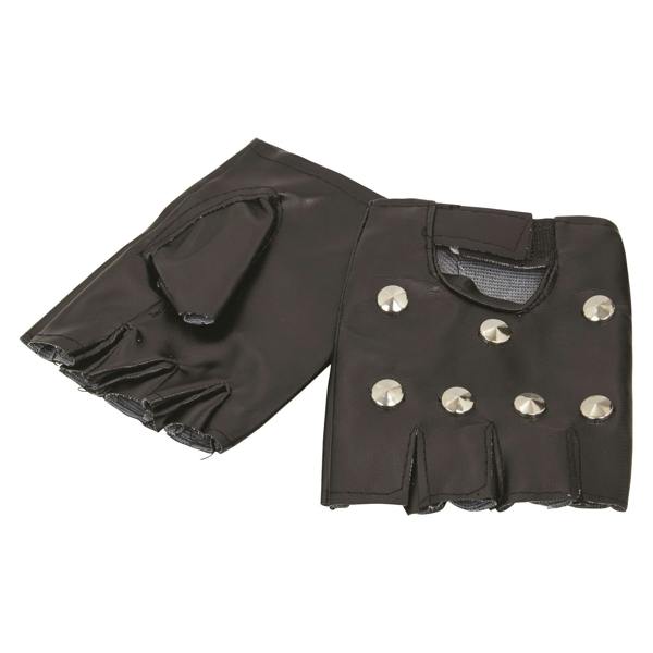 Bristol Novelty Unisex Adults Studded Punk Gloves - Black - 