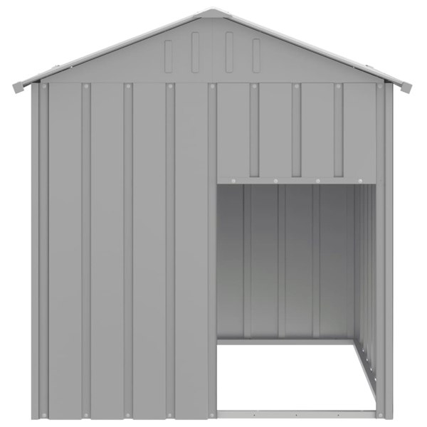 Berkfield Dog House with Roof Light Grey 117x103x123 cm Galvanised Steel