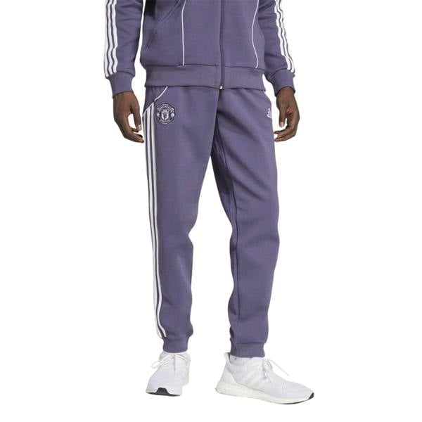 Adidas Mens Manchester United FC Double Knit Tracksuit Bottoms - Purple - 