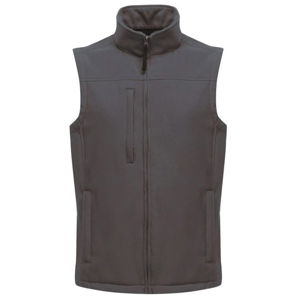 Regatta Mens Flux Softshell Bodywarmer / Sleeveless Jacket (Water Repellent & Wind Resistant) - Seal Grey/Seal Grey