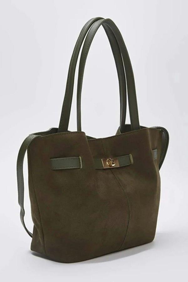 WOVCOR Soft Suede Handle and Crossbody Tote Shoulder Bag