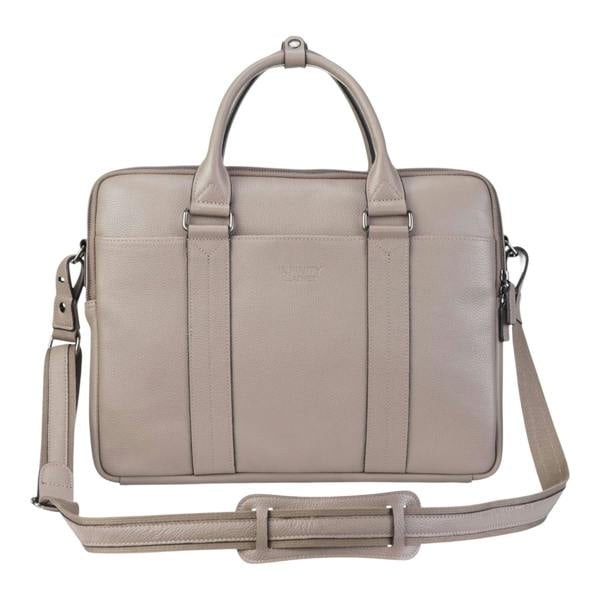 Infinity Leather Genuine Leather Laptop Business Briefcase Office Work Travel Bag - Sutton