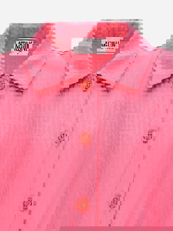 Moschino Kids Moschino Girls Logo Shirt Dress in Pink