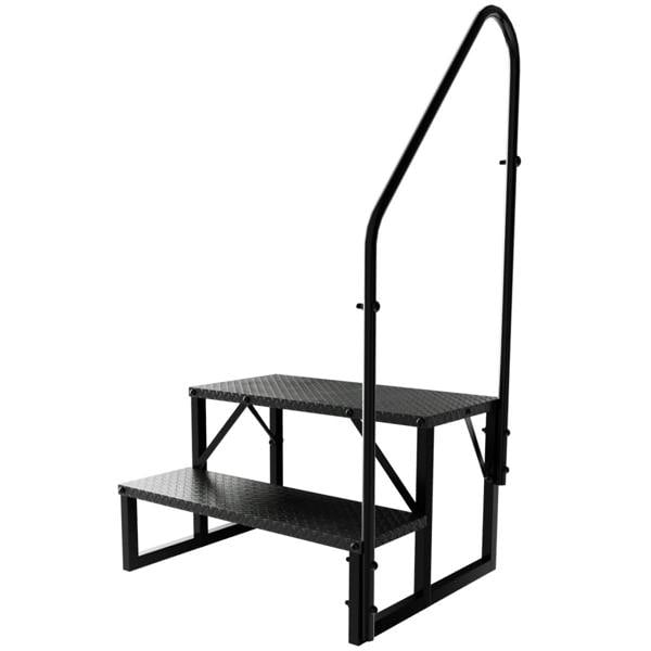 2 Step Ladder for Campervan/Caravan/ RV/ Hot Tub/ Pool with Handrail OLPRO Extra
