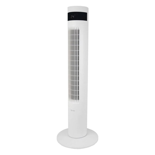 igenix 35 Inch Digital Tower Fan, 3 Speed Settings, White