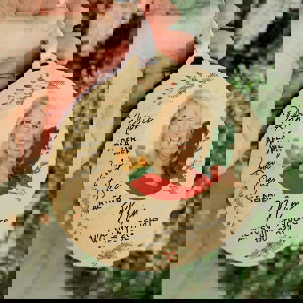 Personalised Memento Company Personalised Photo Upload Robin Memorial Wooden Decoration