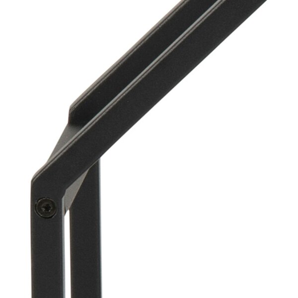 Wyld Haus El Paso Black Metal and Wild Oak Veneer Octagonal Wall Shelf 4 Black Wooden Shelves