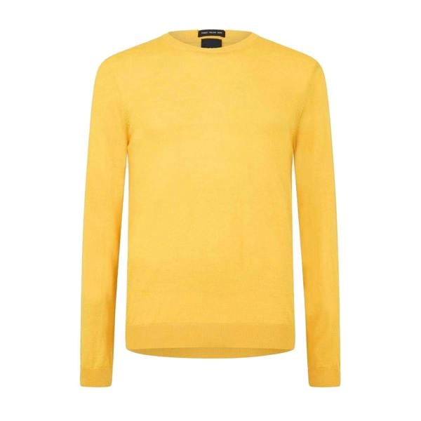 Boss Mens Crew Neck Regular Sweater Top - Yellow - 