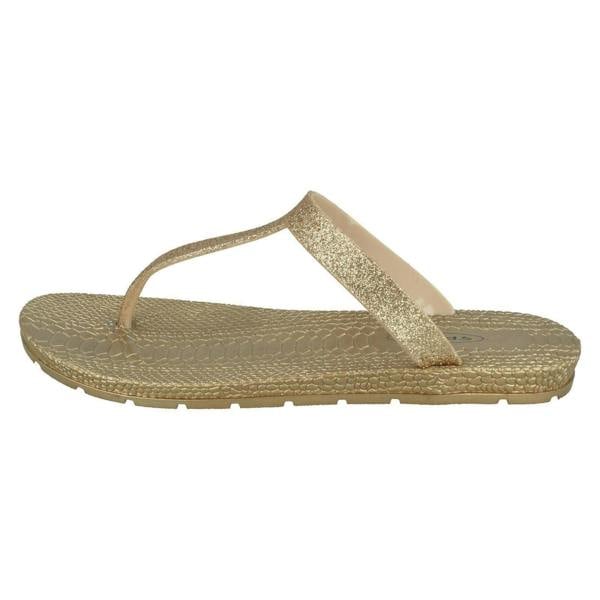 Spot On Ladies Spot On Flat Toepost Flip Flops F00376