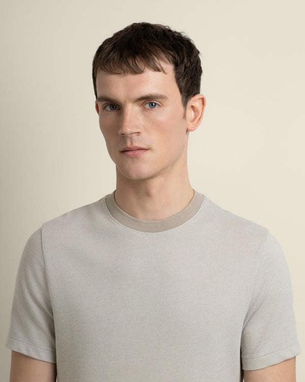 Larsson & Co Osvald - Jacquard Textured T-Shirt