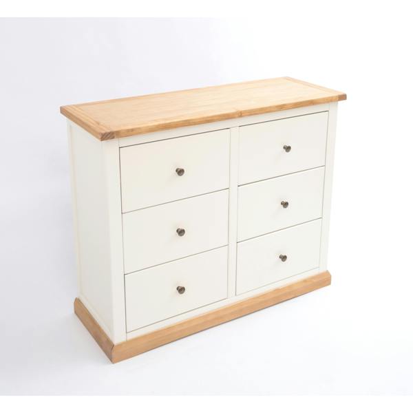 Cabinet Bits Trevi 6 Drawer Chest of Drawers Brass Knob