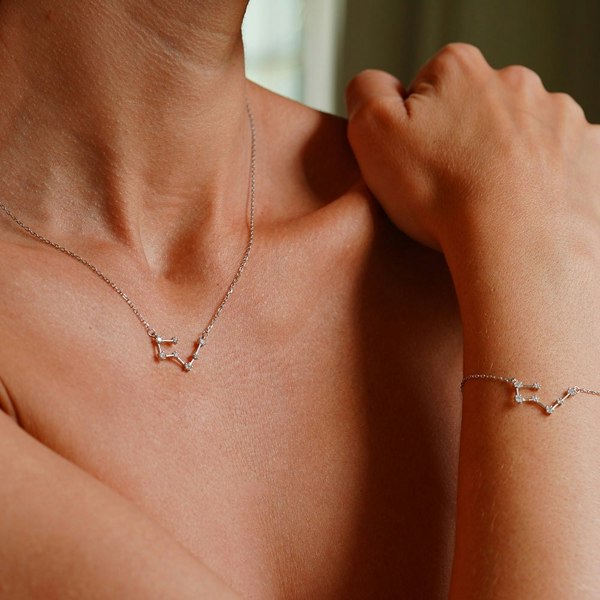 Gold Trip Taurus Zodiac Constellation Necklace