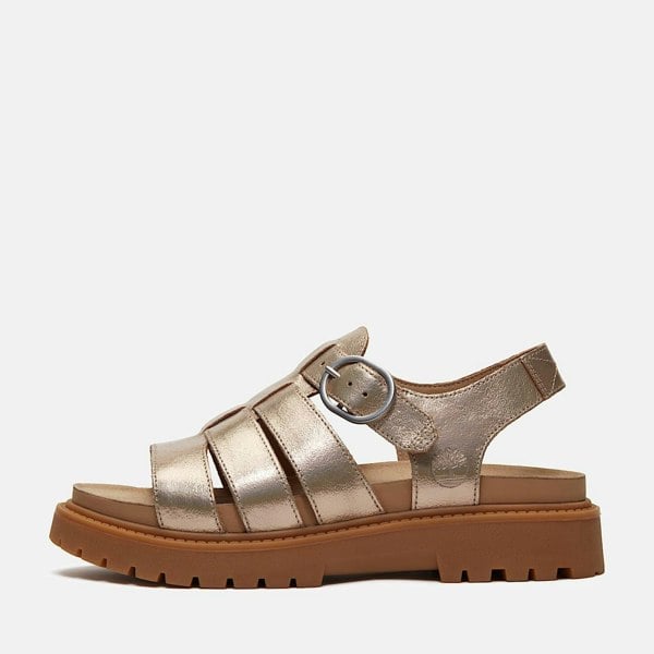 Timberland Clairemont Way Fisherman Leather Women's Sandals - Gold
