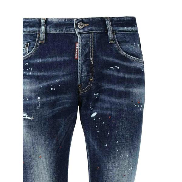 Dsquared2 Medium Easy Wash Skater Jeans Navy Blue W28