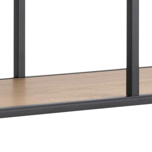 Wyld Haus El Paso Asymmetrical Black Bookcase 4 Wild Oak Effect Shelves