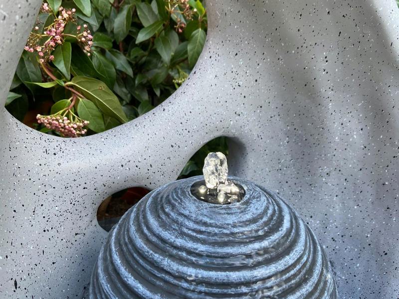 Tranquillity Water Features Abstract Flame Contemporary Solar Water Feature