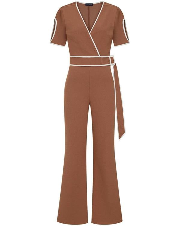 HotSquash Contrast Piping Detail Jumpsuit