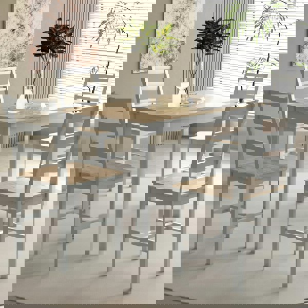 Comfy Living Wooden Dining Table Set 2 or 4 Chairs Various Colours Kitchen Dining Furniture